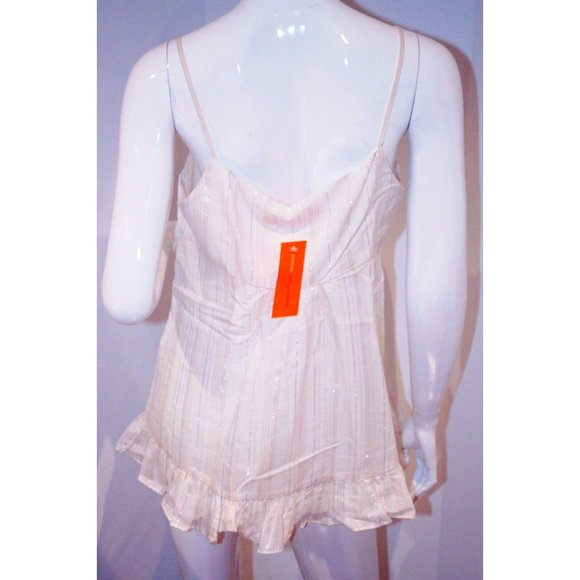 CYNTHIA STEFFE Women's Lurex SHIRT Haley TANK Glitter TOP - Picture 2 of 2